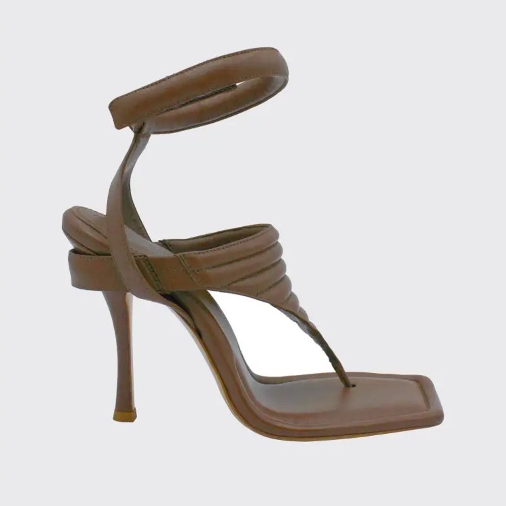 GIA BORGHINI GIA 8 PUFFER LEATHER SANDALS AUTHENTIC